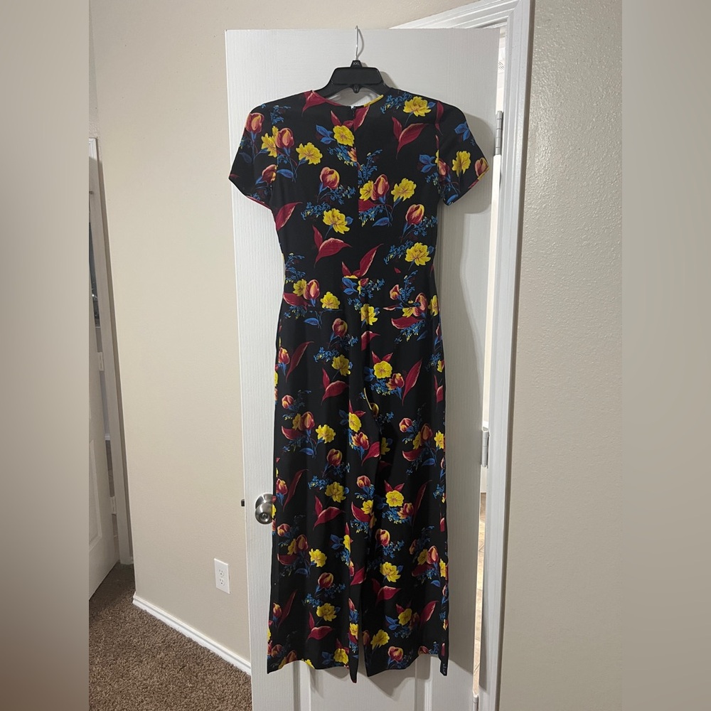 Diane Von Furstenberg Black Maxi Dress with Floral Print - Picture 6 of 9